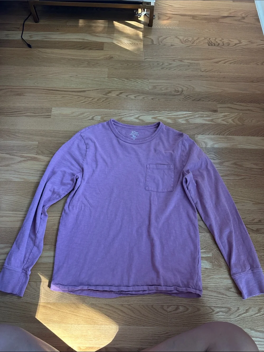 J. Crew Men's Long Sleeve Pocket Tee - Lavender Mauve/Lavender